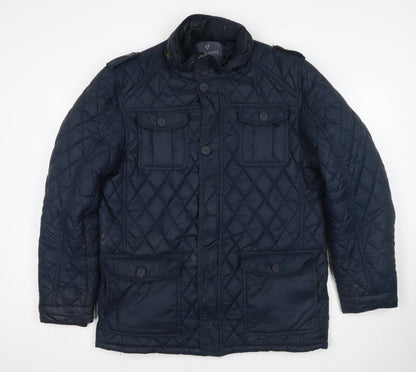 Mens UK Size XL Vedoneire Blue Quilted Coat