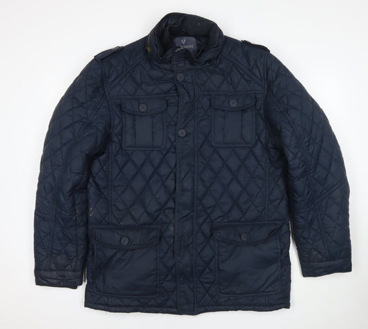 Mens UK Size XL Vedoneire Blue Quilted Coat