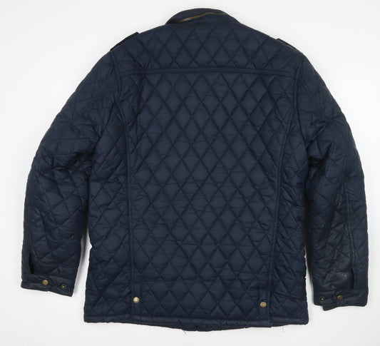 Mens UK Size XL Vedoneire Blue Quilted Coat