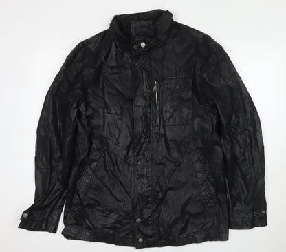 Mens UK Size M Jupiter Black Windbreaker Coat