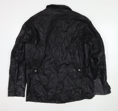 Mens UK Size M Jupiter Black Windbreaker Coat