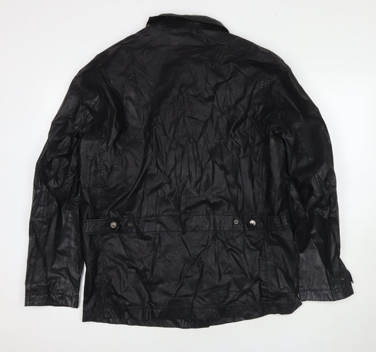 Mens UK Size M Jupiter Black Windbreaker Coat