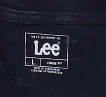 Lee Men's Navy Crew Neck T-Shirt - Large