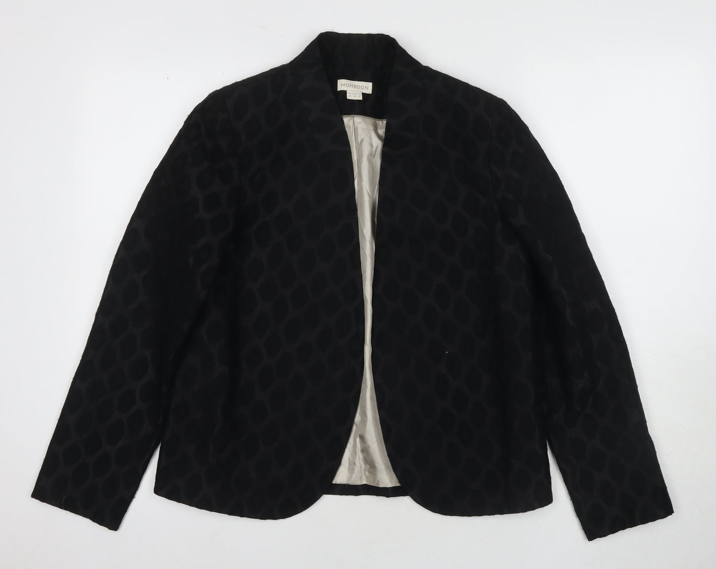 Womens UK Size 10 Monsoon Black Basic Jacket