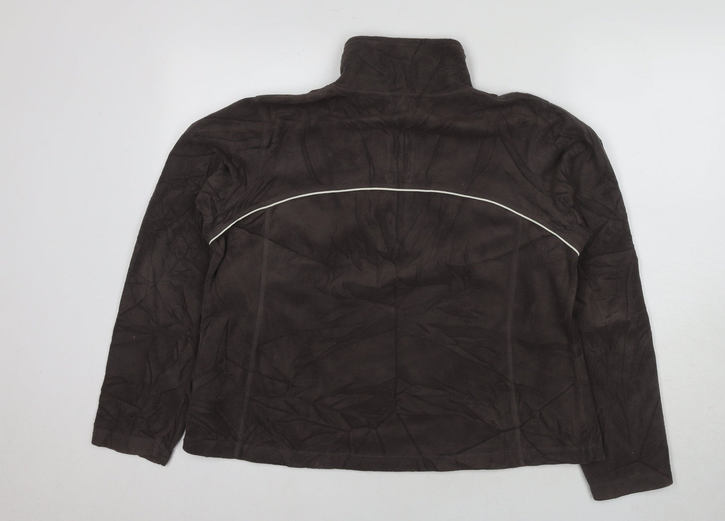 Active Unisex Brown Fleece Henley Sweatshirt Size 20-22
