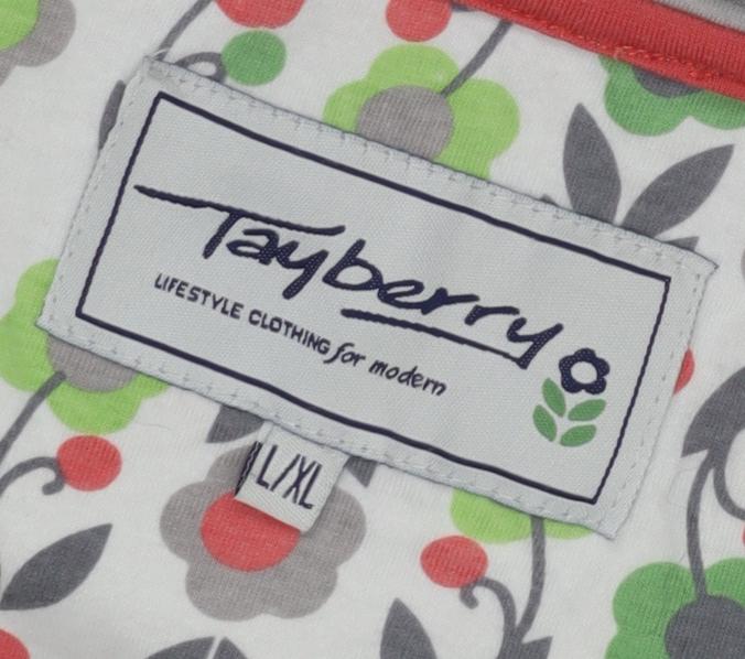 Tayberry Women's Grey T-Shirt L/XL Short Sleeve Basic
