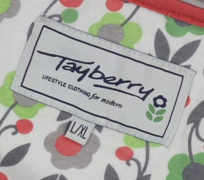 Tayberry Women's Grey T-Shirt L/XL Short Sleeve Basic
