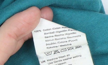 Slazenger Men's Green V-Neck T-Shirt Medium