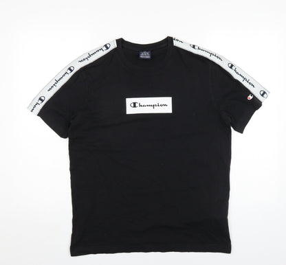 Mens UK Size M Champion Black  T-Shirt