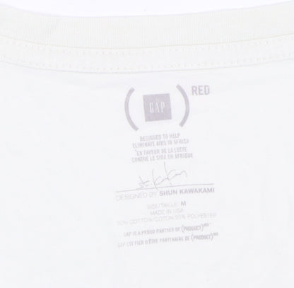 Unisex Adults UK Size M Gap White  T-Shirt