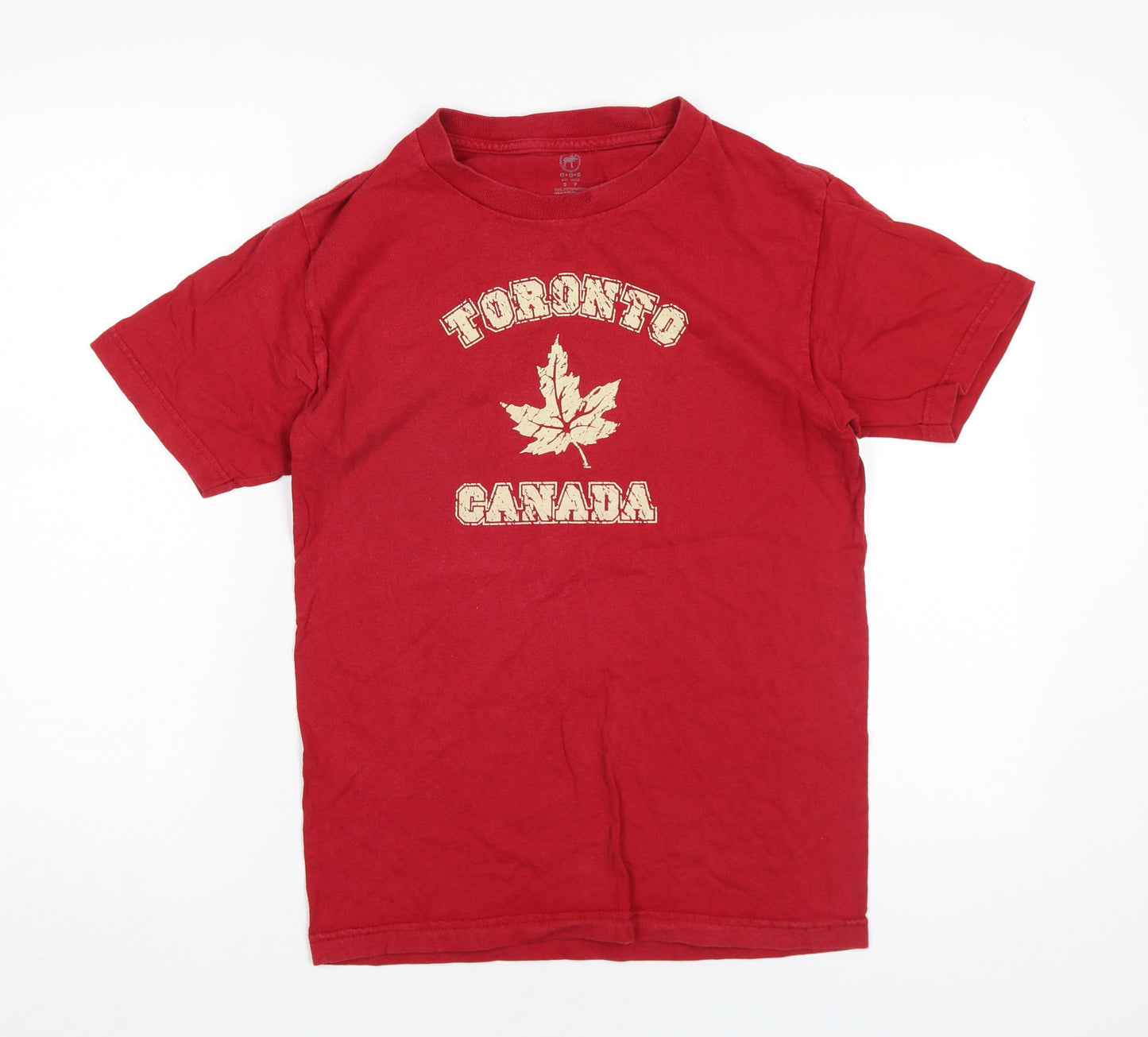 Unisex Adults UK Size S Gildan Red Basic T-Shirt