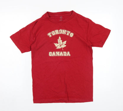 Unisex Adults UK Size S Gildan Red Basic T-Shirt