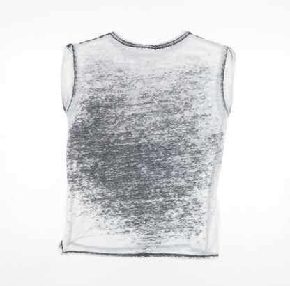 Teens UK Size 10 Disney Grey Basic T-Shirt