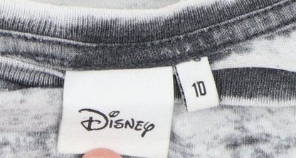 Teens UK Size 10 Disney Grey Basic T-Shirt