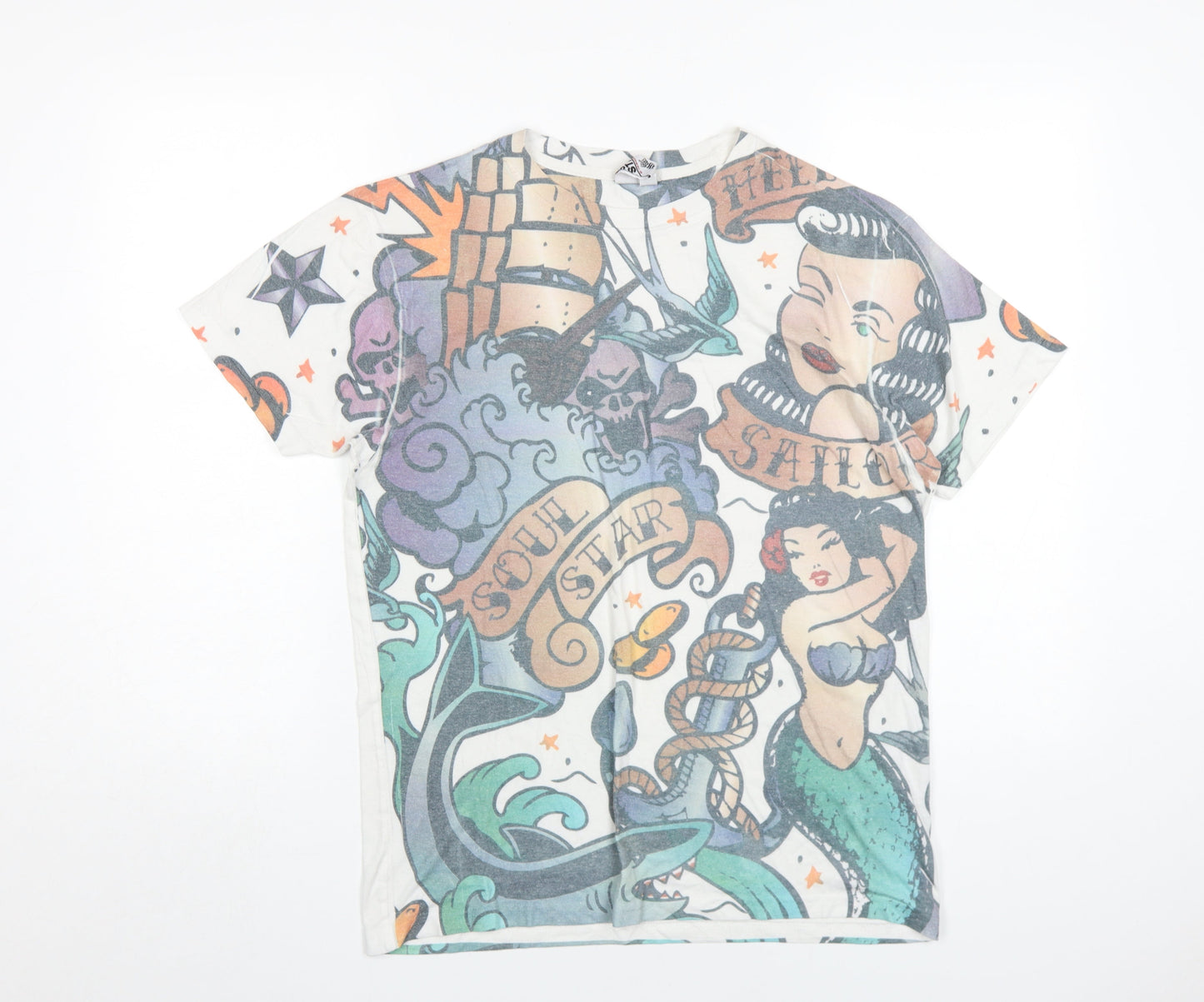 Soul Star Men’s Multicoloured Nautical T-Shirt Medium