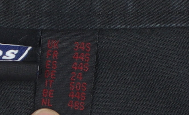 Dickies Men's Black Cargo Trousers Size 34S