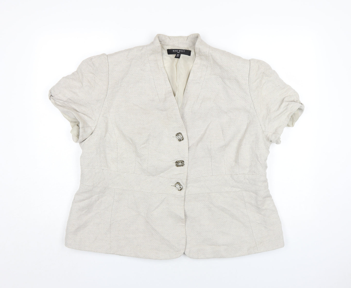 Nine West Women's Beige Blazer Size 18 Plus Classic