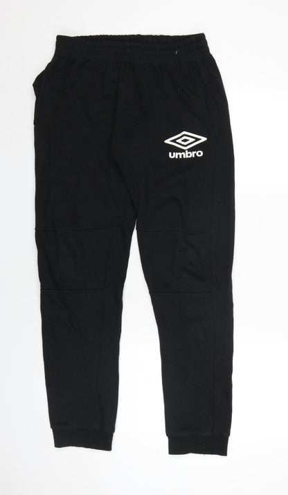 Umbro Boys Black Joggers, Medium, Sports Style