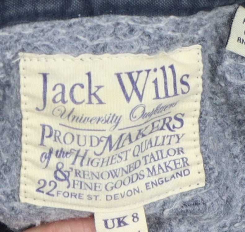 Womens UK Size 8 Jack Wills Blue Hoodie Hoodie