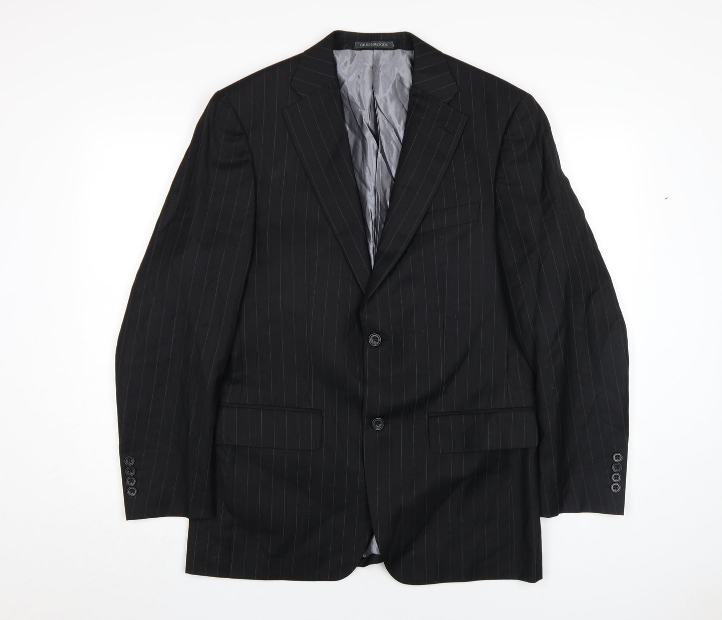 Mens UK Size 38 Greenwoods Regular Black Suit Jacket