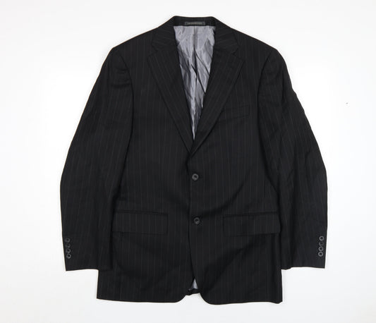 Mens UK Size 38 Greenwoods Regular Black Suit Jacket
