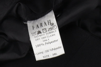 Mens UK Size 38 Farah Regular Black Suit Jacket