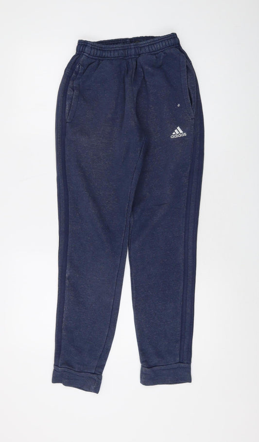 Unisex Adultss UK Size XS adidas Regular Fit Jogger Blue Trousers