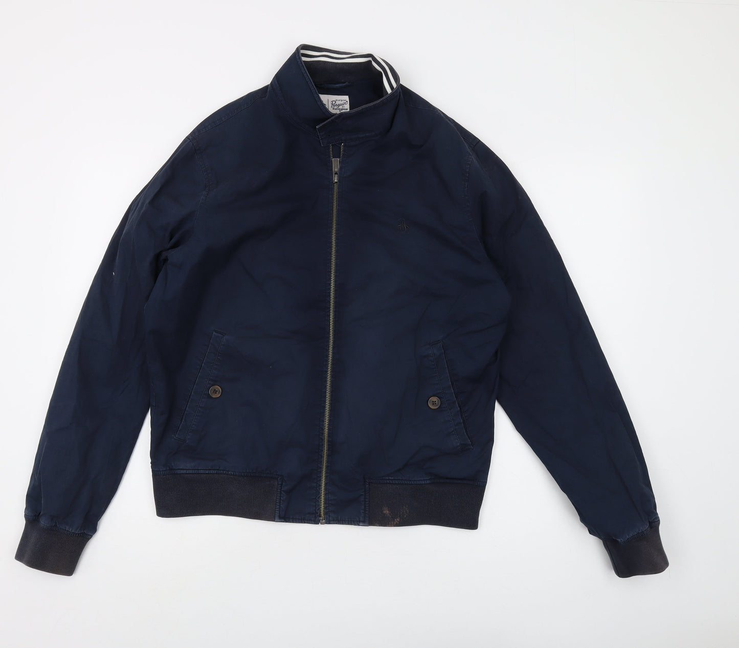 Mens UK Size M Penguin Blue Bomber Jacket