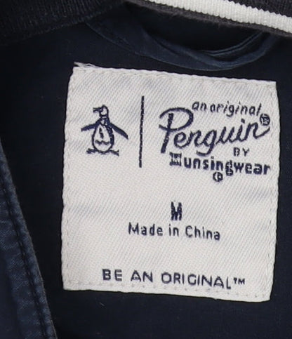 Mens UK Size M Penguin Blue Bomber Jacket