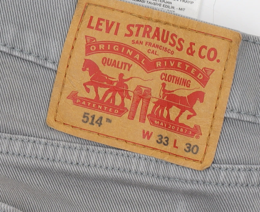 Levi's Men's Grey Straight Jeans Size 33
