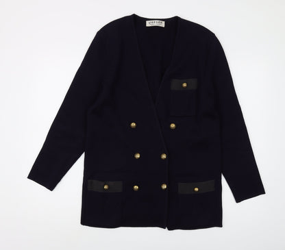 Jaeger Women's Black V-Neck Cardigan - Size 34