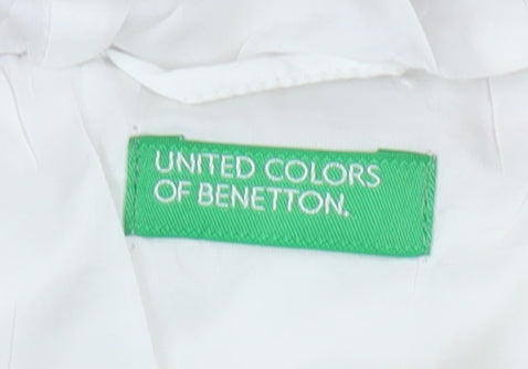 Benetton Girls Pink Multicolour Puffer Jacket Age 2-3