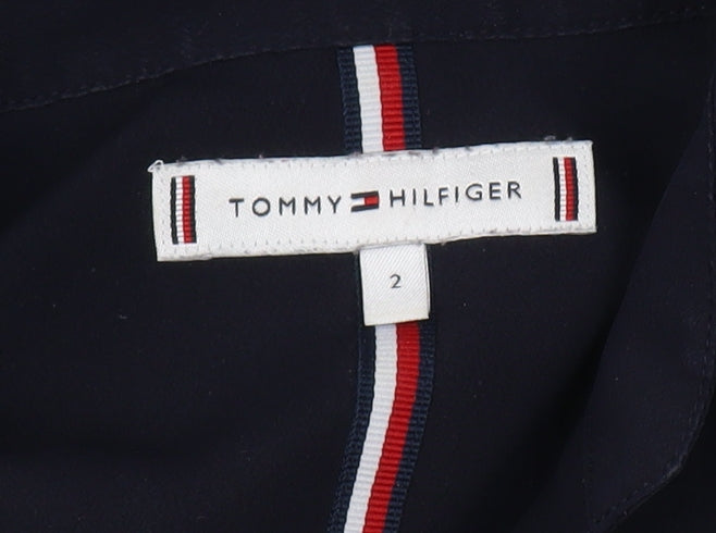 Womens UK Size 2 Tommy Hilfiger Blue Basic Blouse