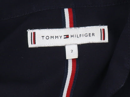 Womens UK Size 2 Tommy Hilfiger Blue Basic Blouse