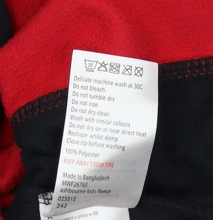 Mountain Warehouse Boys Red Fleece Zip Sweatshirt 9-10 Years Outdoor