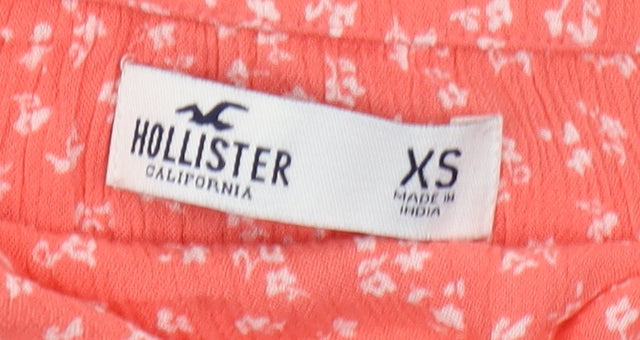 Hollister Women's Pink Floral Playsuit XS Summer Casual