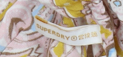 Womens UK Size 10 Superdry Yellow Camisole Blouse