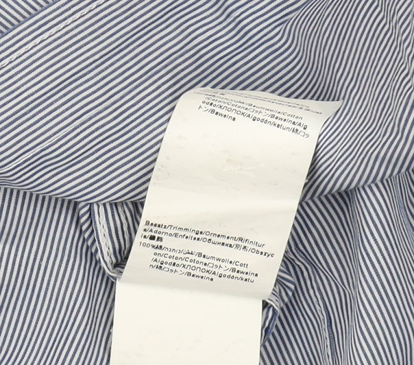 Hugo Boss Men's Blue XL Slim Fit Striped Shirt