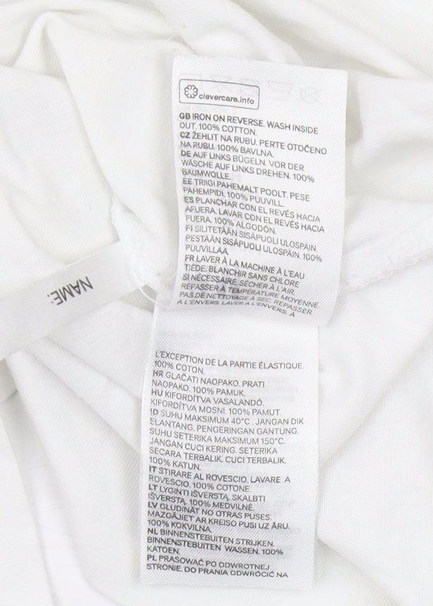 H&M Boys' White Graphic Long Sleeve T-Shirt 12-14Y