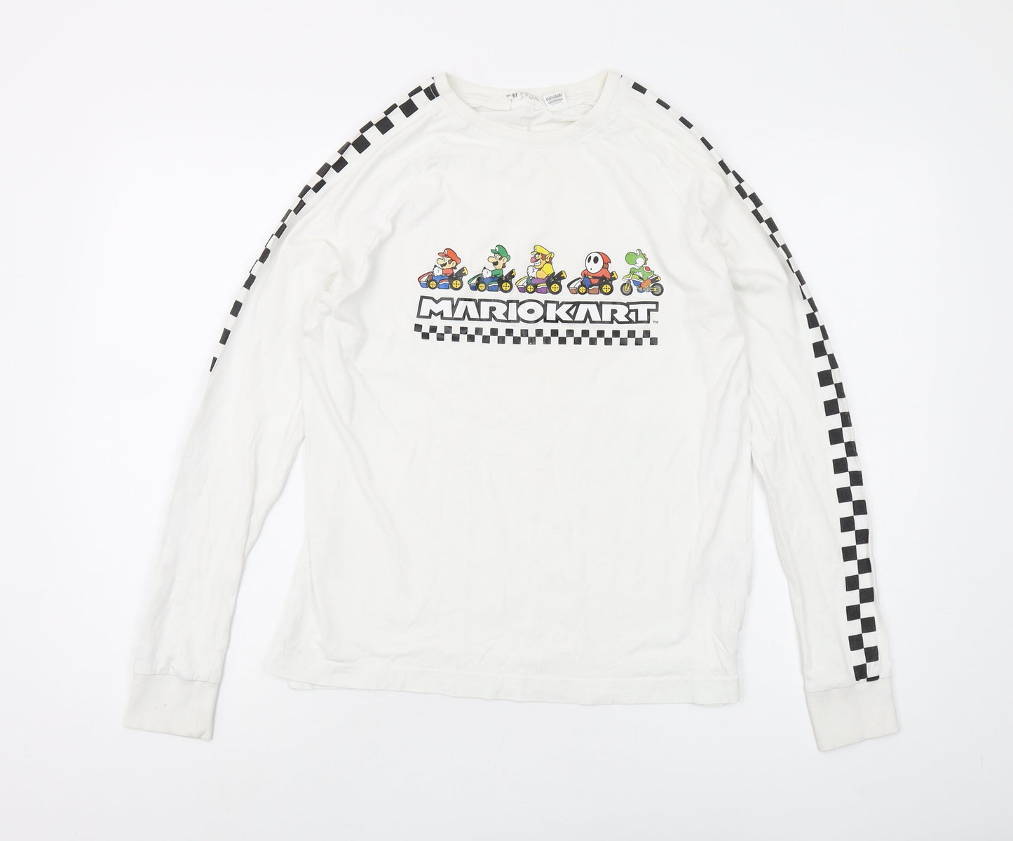H&M Boys' White Graphic Long Sleeve T-Shirt 12-14Y