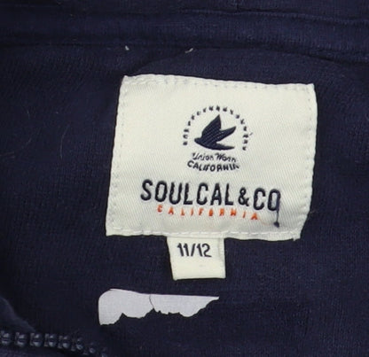 SoulCal & Co Boys Blue Full Zip Regular Fit Hoodie