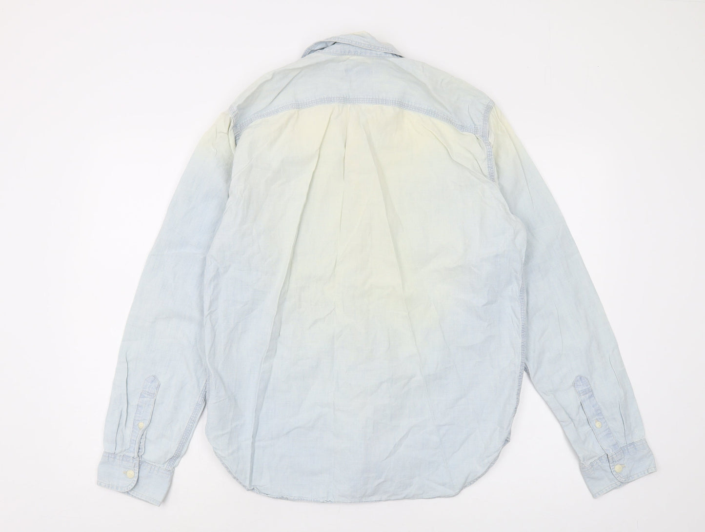 Gap Men's Blue Casual Button-Up Shirt M Long Sleeve