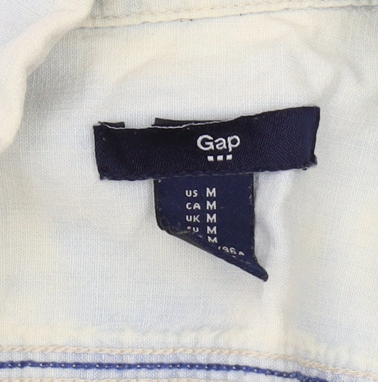 Gap Men's Blue Casual Button-Up Shirt M Long Sleeve