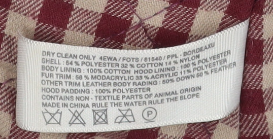 FatFace Women's Red Puffer Waistcoat, Size 8 Hooded