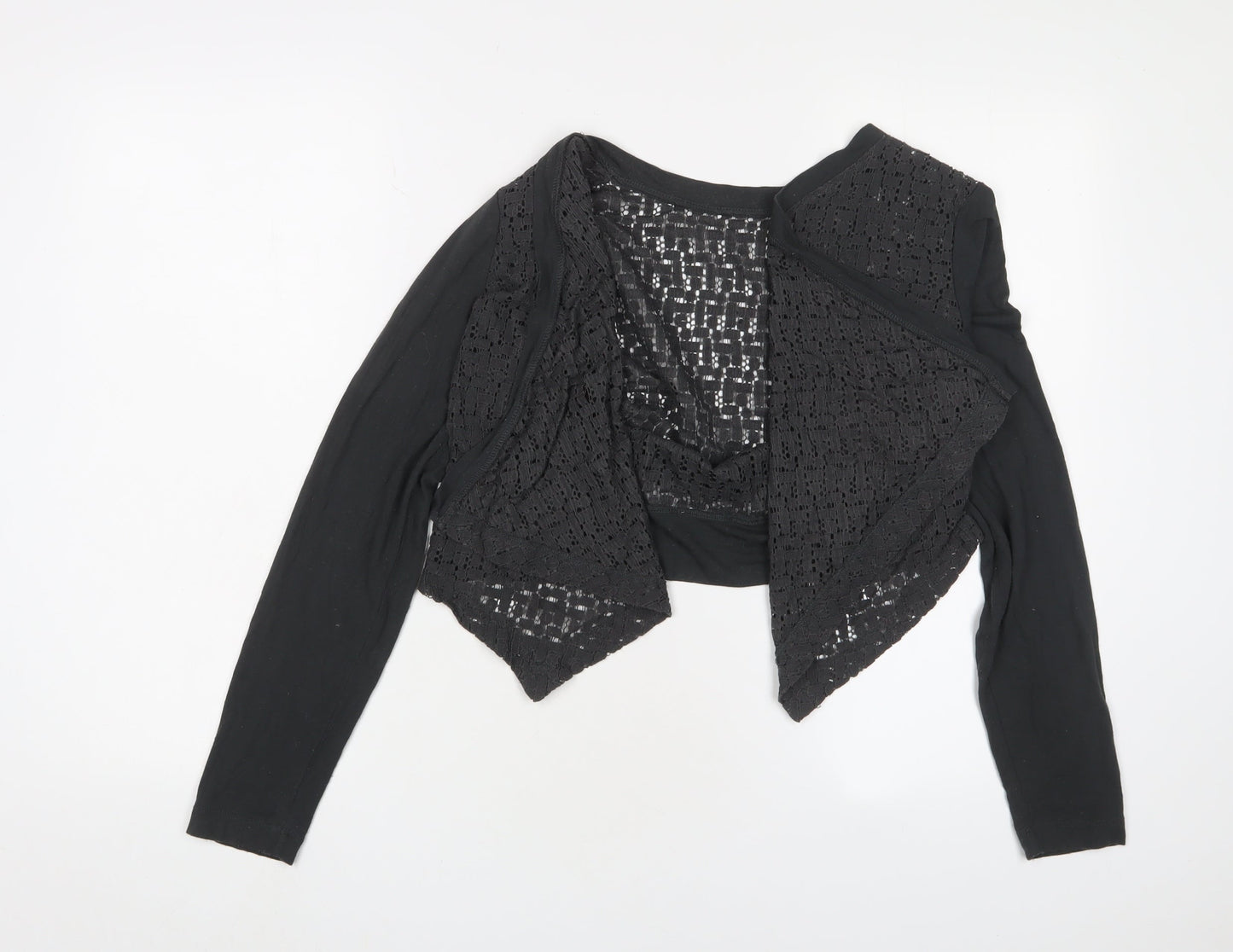 Womens UK Size M Sandwich Black Shrug Jumper