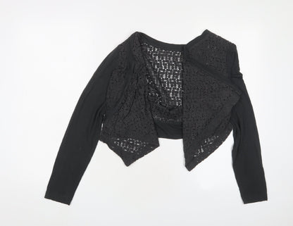 Womens UK Size M Sandwich Black Shrug Jumper