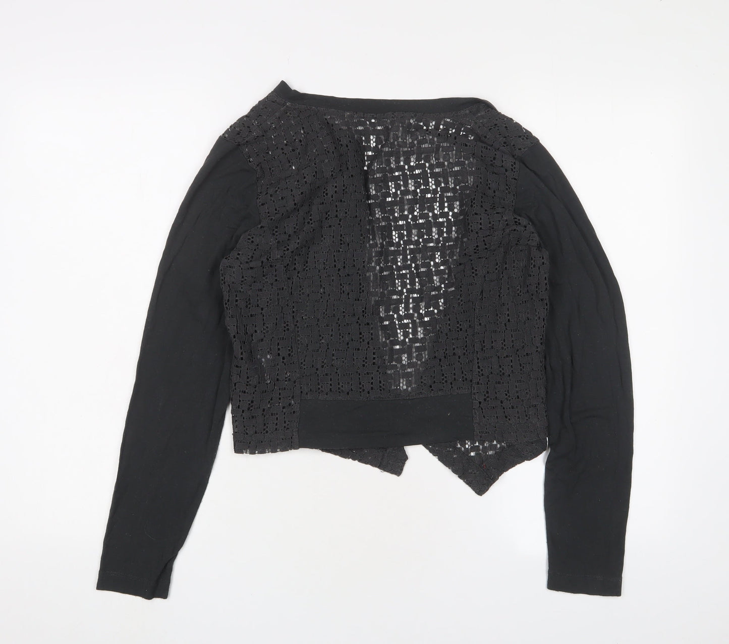 Womens UK Size M Sandwich Black Shrug Jumper