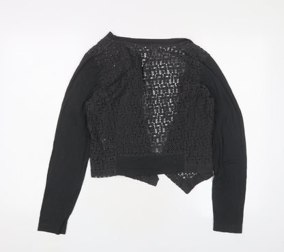 Womens UK Size M Sandwich Black Shrug Jumper