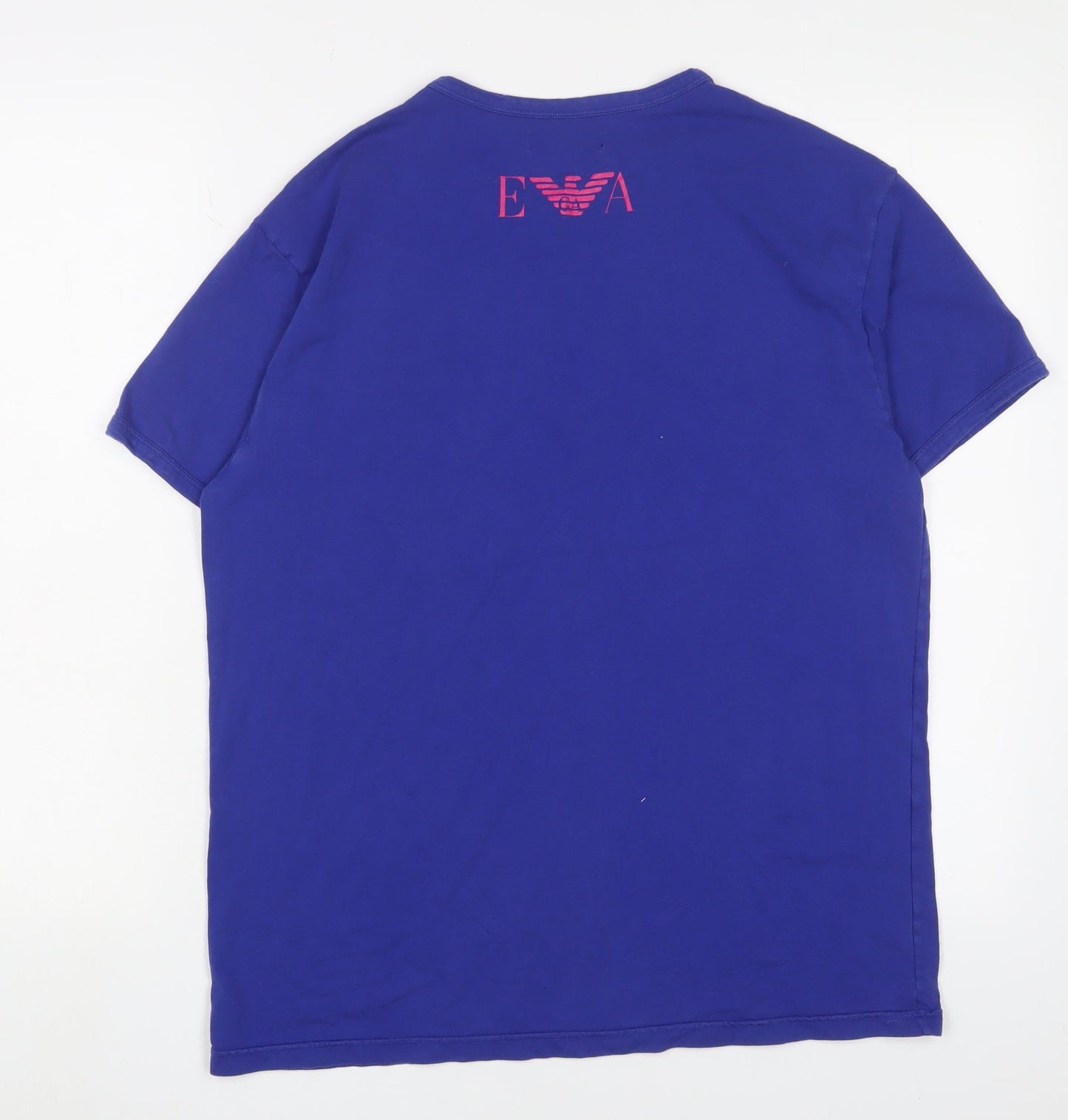 Emporio Armani Men's Blue XL Logo T-Shirt