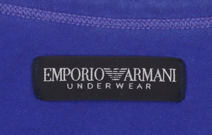 Emporio Armani Men's Blue XL Logo T-Shirt